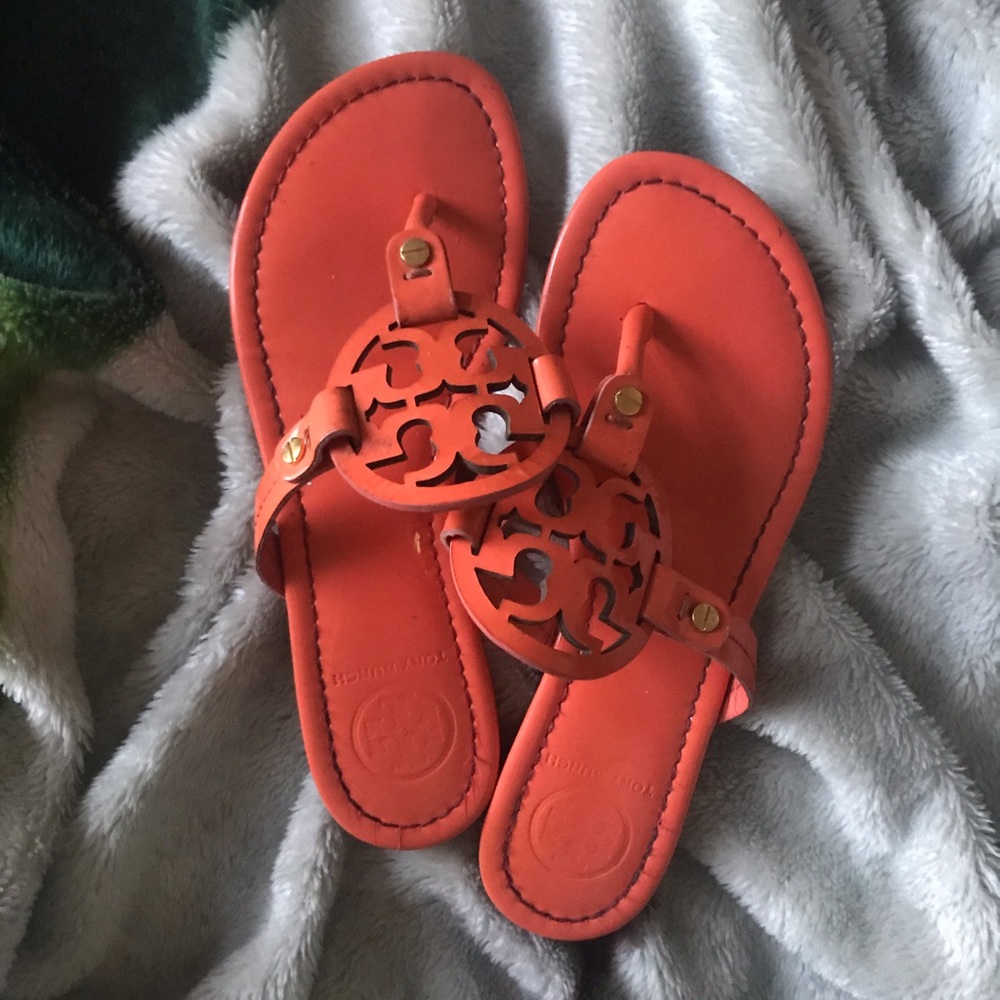 Orange Tory Burch sandals